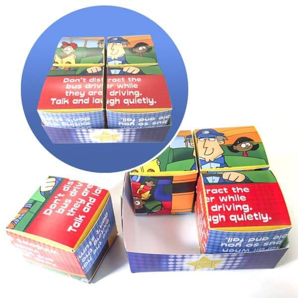 Activity - Bus Safety Super Star Cube Puzzle