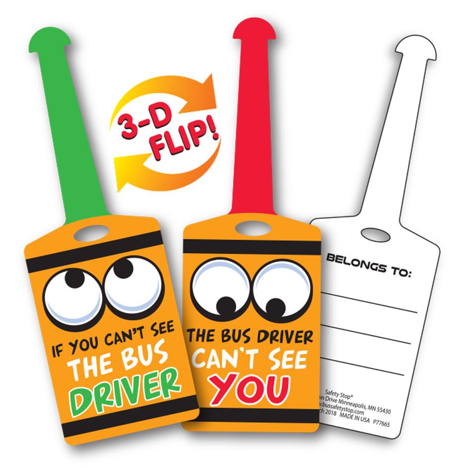 ID Tag - 3D Flip Bus Safety